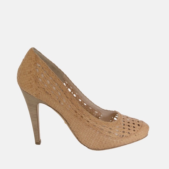 New Prada Woven Leather Platform Pumps Shoes - Picture 2 of 8